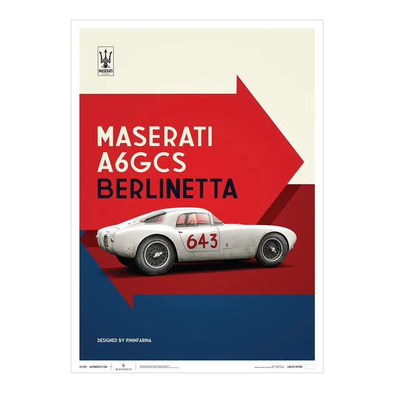 Design Poster A6GCS White Berlinetta