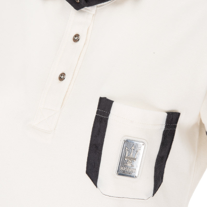 WOMENâ€™S POLO SHIRT WITH SMALL POCKET, WHITE
