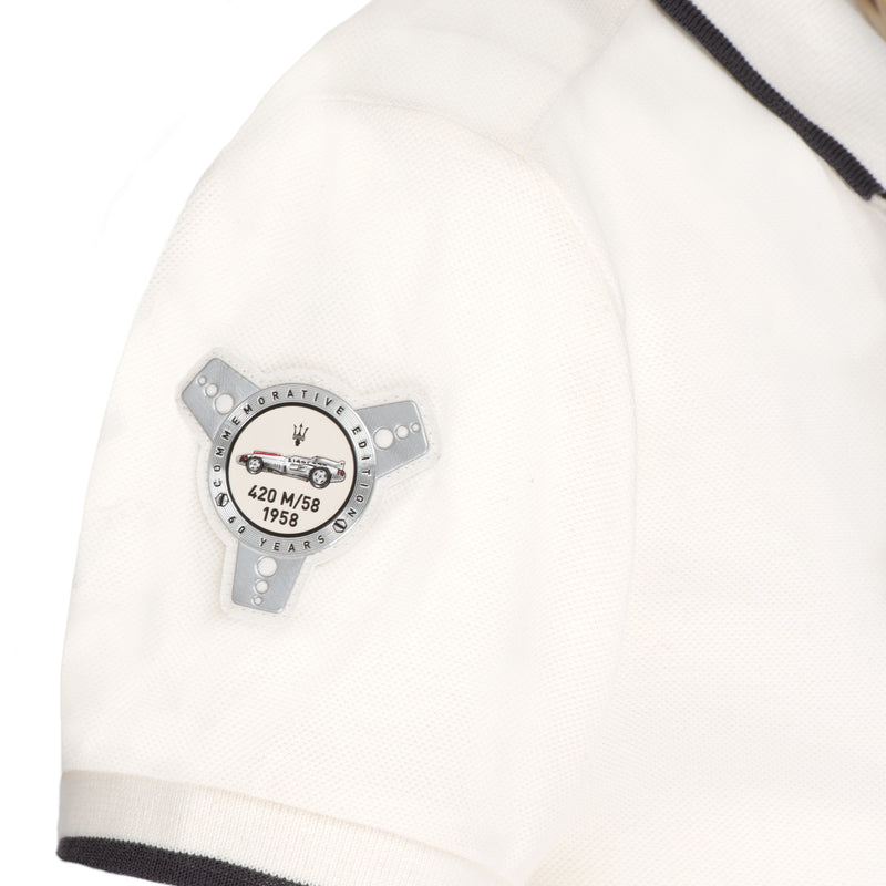 WOMENâ€™S POLO SHIRT WITH SMALL POCKET, WHITE