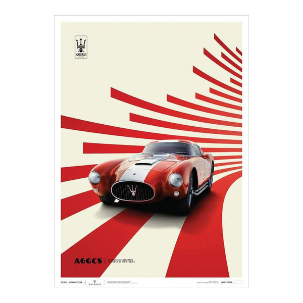 Design Poster A6GCS Red Berlinetta
