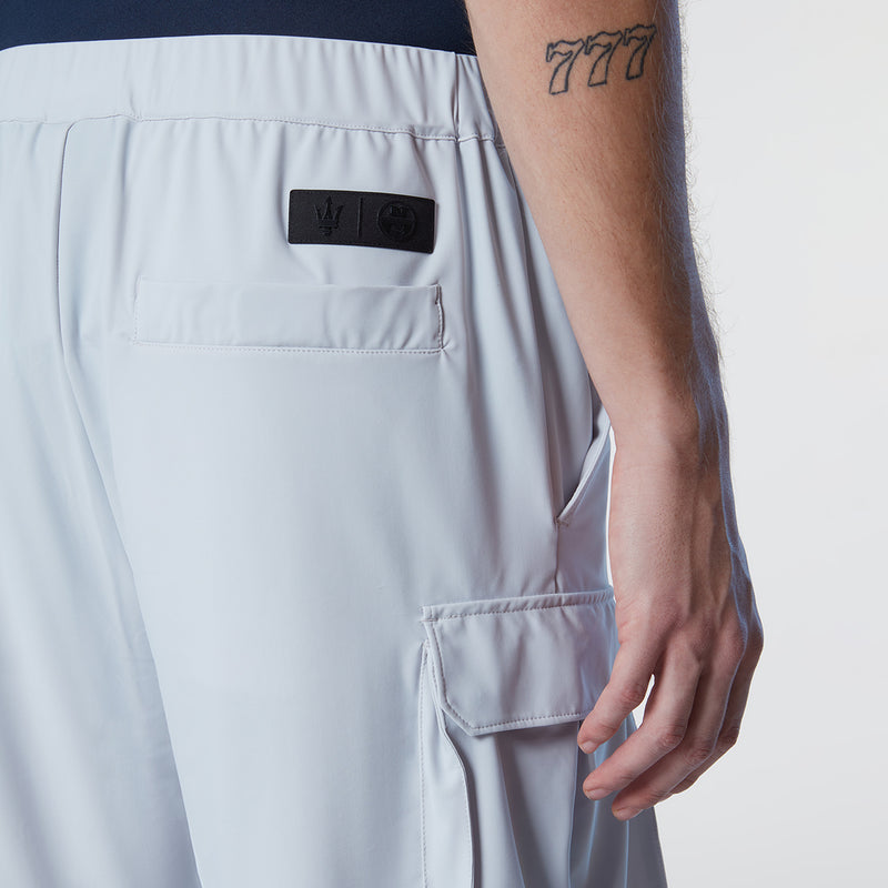 Grey Recycled Fabric Cargo Shorts