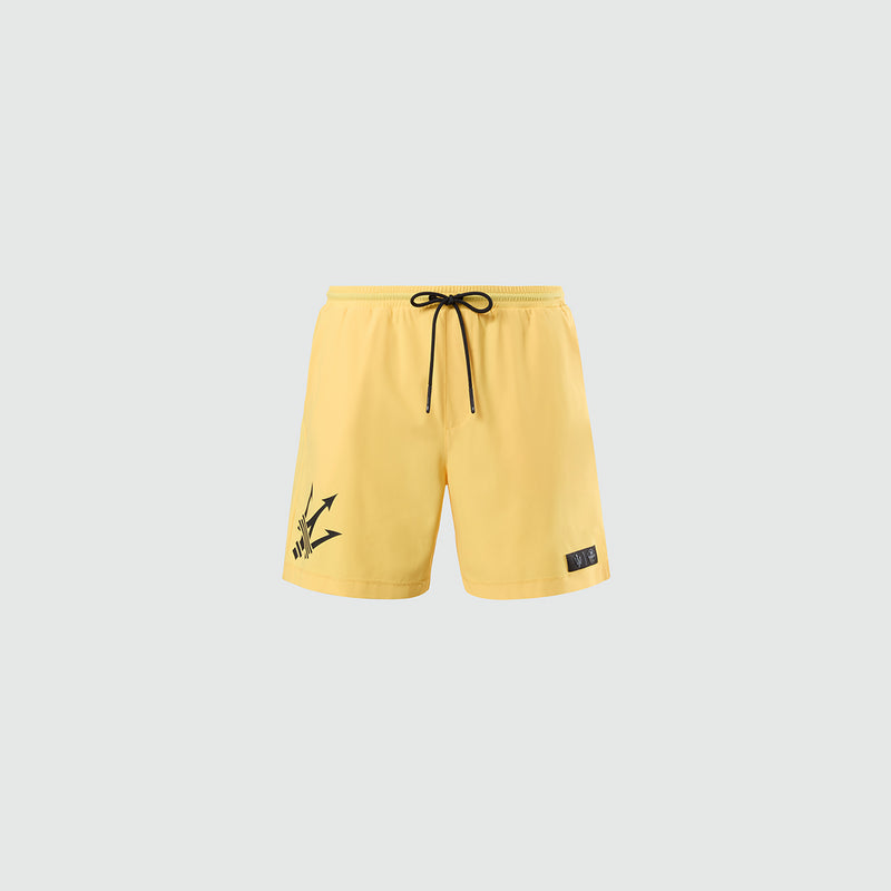 Yellow Recycled Fabric Beach Shorts