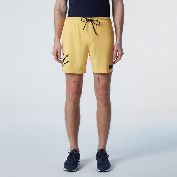 Yellow Recycled Fabric Beach Shorts