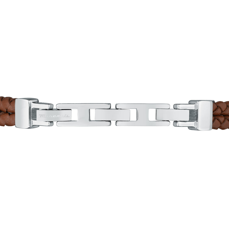 Bracelet in Recyclied Brown Leather (JM422AVE14)